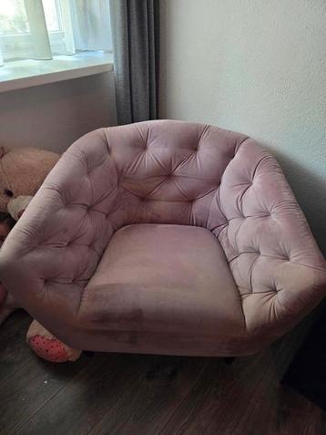 Fauteuil Thyrza - fluweel - oudroze beschikbaar voor biedingen