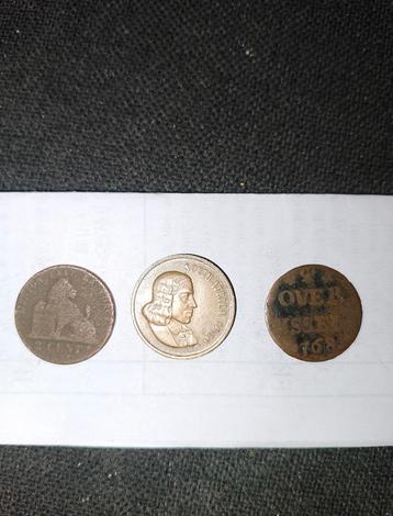 3 Antieke Munten - Diverse Jaartallen beschikbaar voor biedingen
