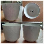 2 st sierpot IKEA Sesamfrön ecru stip reliëf / samen voor, Rond, Ophalen of Verzenden, Aardewerk, Binnen