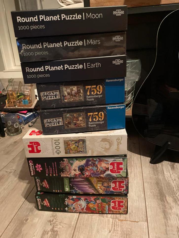 Diverse Puzzel Collectie - Ronde, Wasgij & Premium Quality, Hobby en Vrije tijd, Denksport en Puzzels, Zo goed als nieuw, Legpuzzel