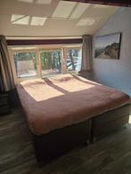 Elektrische boxspring 160x200, Ophalen, Eenpersoons, Bruin, 200 cm