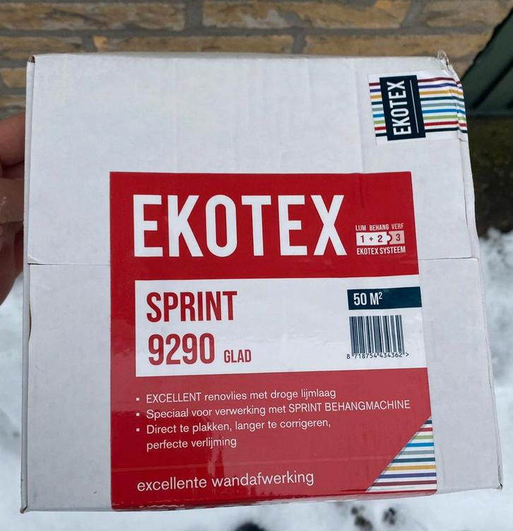 10 nieuwe rollen Ekotex Sprint 9290. Renovlies, Doe-het-zelf en Verbouw, Overige Doe-het-zelf en Verbouw, Nieuw, Ophalen