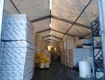 Alutent / opslagtent / Kadertent afm. 15x40 mtr Veldeman