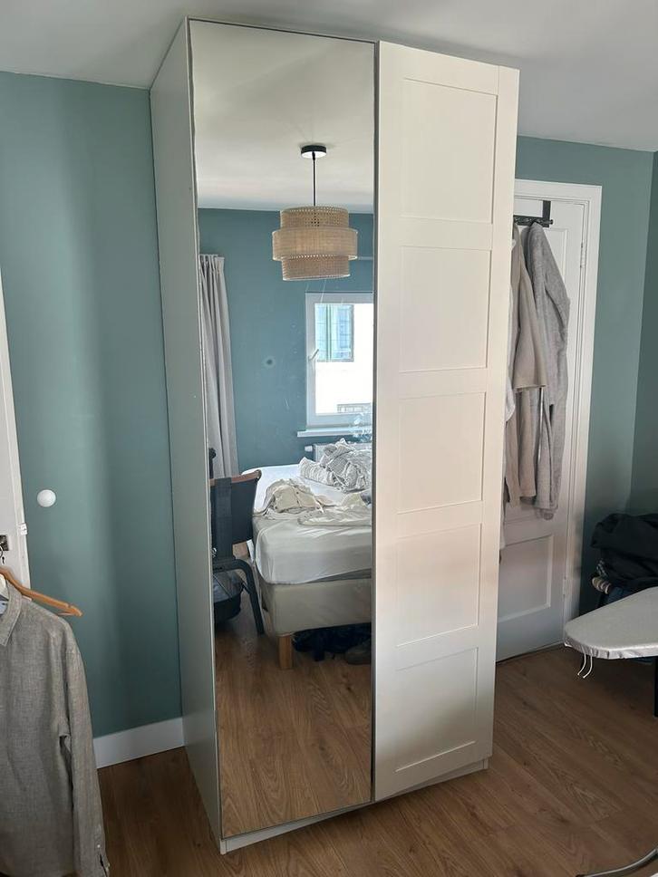 IKEA Pax kast met spiegel, Huis en Inrichting, Kasten | Kledingkasten, Gebruikt, 200 cm of meer, 100 tot 150 cm, 50 tot 75 cm