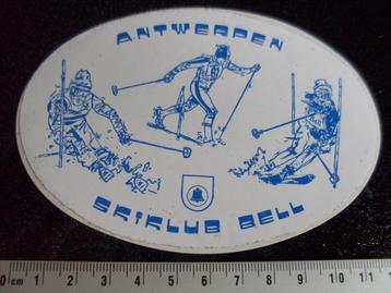sticker antwerpen skiklub bell logo skieen vintage beschikbaar voor biedingen