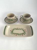 Figgjo Cinitra set 5-delig • 2 kop-en-schotels en bordje, Ophalen of Verzenden, Zo goed als nieuw, Overige stijlen, Kop(pen) en/of Schotel(s)
