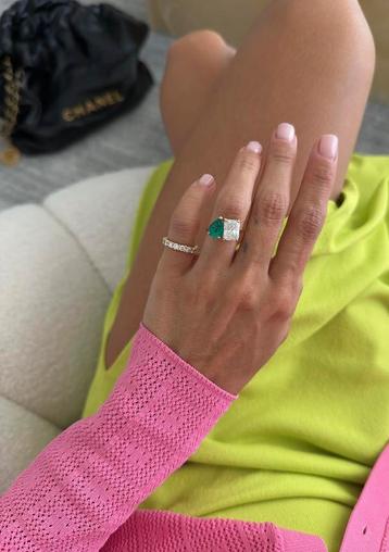 Ring goud groen maat 52 - 16,5 mm beschikbaar voor biedingen