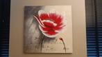 Canvas bloemen schilderij (canvas), Ophalen, Zo goed als nieuw, Schilderij, 75 tot 100 cm