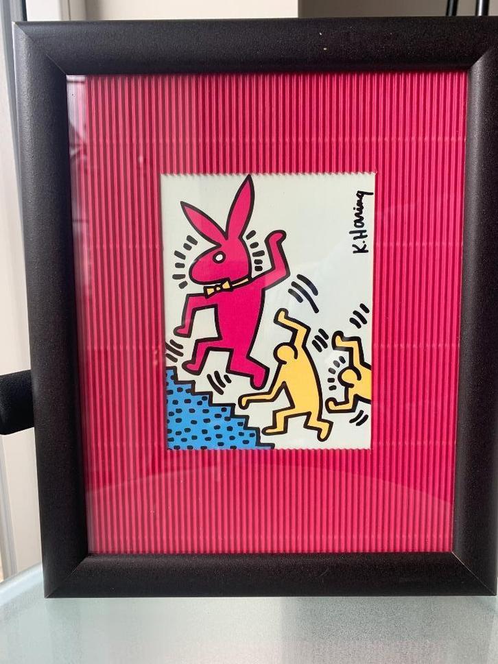 Keith Haring (1958-1990) - Bunny on the run, Antiek en Kunst, Kunst | Litho's en Zeefdrukken, Ophalen of Verzenden