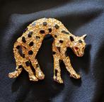Mooie panterbroche goudkleurig, Overige materialen, 4 tot 7 cm, Ophalen of Verzenden, Zo goed als nieuw