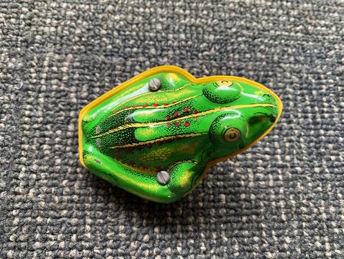 Vintage blikken kikker opwindmechaniek – springt echt!, Antiek en Kunst, Antiek | Speelgoed, Ophalen