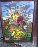 GLAS IN LOOD Met VERLICHTING, Antiek en Kunst, Antiek | Glas en Kristal, Ophalen of Verzenden