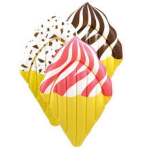 Luchtbed Cornetto Wit/bruin gestreept NIEUW, Kinderen en Baby's, Speelgoed | Buiten | Opblaasfiguren, Nieuw, Ophalen of Verzenden