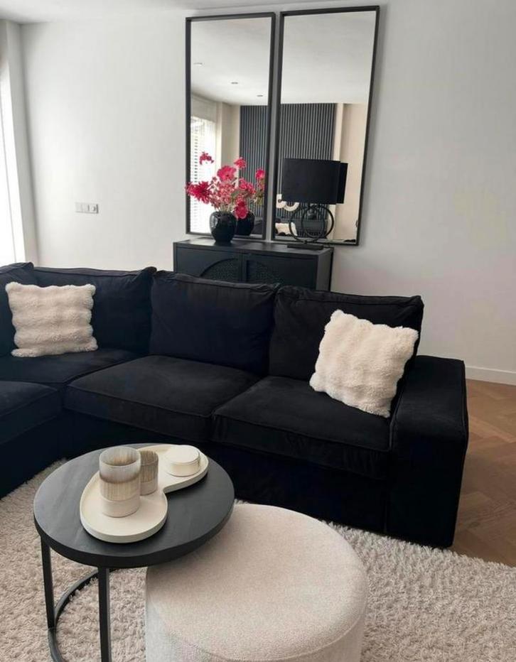 Te koop Ikea hoekbak; 5 zits Kvik met unieke bankhoes, Huis en Inrichting, Banken | Complete zithoeken, Gebruikt, Ophalen of Verzenden