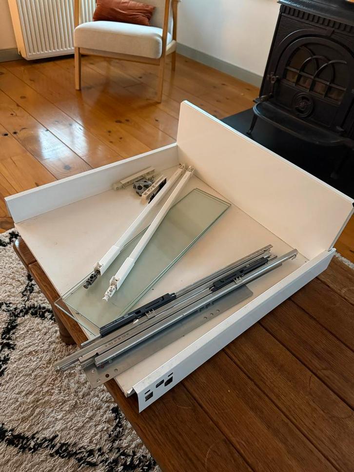 Maximera lade 60x60 hoog - incl. glasplaten en rail, Huis en Inrichting, Keuken | Keukenelementen, Gebruikt, Minder dan 100 cm