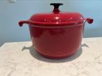 Le Creuset hoge La Mama 20 cm in heel goede staat, Gietijzer, Ophalen of Verzenden, Zo goed als nieuw, Keramische plaat