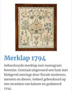 Merklap 1794, Antiek en Kunst, Antiek | Kleden en Textiel, Ophalen of Verzenden