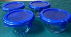 4 Pyrex glazen schalen met deksels, 0.2 L, NIEUW los te koop, Ophalen of Verzenden, Nieuw, Wit, Bak of Kom