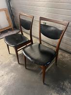 Vintage scandinavische stoelen set van 2, J, Verzenden, Zwart, Scandinavisch