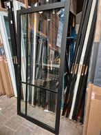 93x201,5cm Binnendeur opdek R staallook ssl 4009 zwart SL27, Ophalen, 80 tot 100 cm, ., Glas