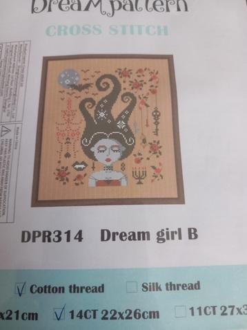 Borduurpakket Dream Girl B - Compleet Nieuw 14CT Aida 22x26  beschikbaar voor biedingen