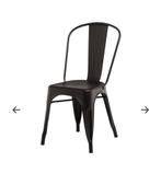 Mat zwarte stoelen - 4 stuks, Ophalen, Gebruikt, Zwart, Vier