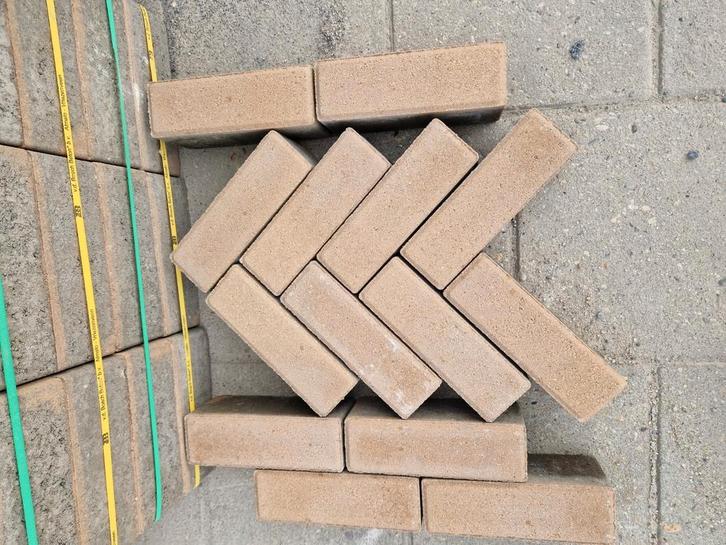 Dikformaat zandkleur 8cm, Tuin en Terras, Tegels en Klinkers, Nieuw, Klinkers, Beton, Ophalen