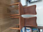 2 Loom eetkamerstoelen, Huis en Inrichting, Stoelen, Ophalen, Gebruikt, Twee, Bruin