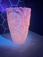 Oud kristallen vaas met selenium, Antiek en Kunst, Antiek | Glas en Kristal, Ophalen of Verzenden