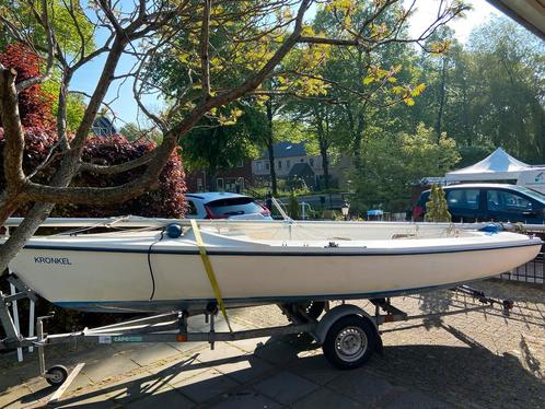 Carter fun sailer 600 incl. Trailer en motor, Watersport en Boten, Open zeilboten, Gebruikt, Overige typen, 3 tot 6 meter, Polyester