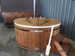 hottub spa hot tub jacuzzi aanbieding houtgestookt NU 2650,-, Tuin en Terras, Bubbelbaden en Hottubs, Ophalen, Gebruikt, Trap