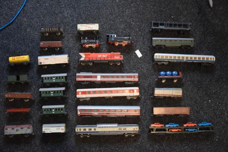 HO lot modeltreinen+ spoor, Hobby en Vrije tijd, Modeltreinen | H0, Gebruikt, Treinset, Gelijkstroom, Fleischmann, Analoog, Ophalen of Verzenden