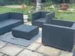 Loungeset zeer goede staat, Tuin en Terras, Tuinsets en Loungesets, Ophalen, Zo goed als nieuw, Wicker, Hocker