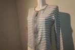 Marccain vest grijs wit gestreept sier werk bij de rits N4, Maat 38/40 (M), Verzenden, Wit, Zo goed als nieuw