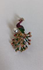 Pauw broche, Overige materialen, 4 tot 7 cm, Overige kleuren, Nieuw