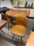 Nieuwe bronx71 Barrel set van 4 eetkamerstoelen cognac leer, Huis en Inrichting, Stoelen, Ophalen, Bruin, ., Nieuw