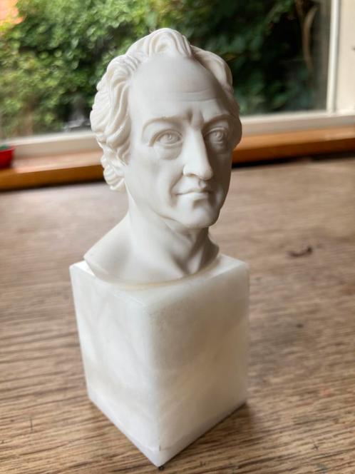 Buste Goethe biscuit marmer, Antiek en Kunst, Kunst | Beelden en Houtsnijwerken, Ophalen of Verzenden