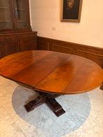 Ronde Uitschuifbare Mahonie Eettafel, Ophalen, Gebruikt, Klassiek, Rond