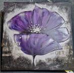 Paarse Bloem Kunstwerk, Ophalen of Verzenden