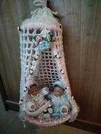 Aston Drake baby popjes 25 groot in luxe hangmat, Verzenden, Zo goed als nieuw, Babypop, Levensecht of Reborn