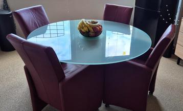 Ronde glazen Eettafel 140cm beschikbaar voor biedingen