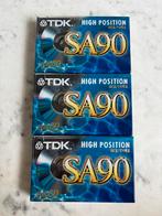 (3x) TDK SA90 casettebandjes nieuw geseald, Cd's en Dvd's, Cassettebandjes, Ophalen of Verzenden, Nieuw in verpakking, 2 t/m 25 bandjes