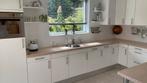 Witte hoekkeuken 400x300 incl. apparatuur, gratis., Huis en Inrichting, Keuken | Complete keukens, Ophalen, Gebruikt, Wit, Hoekkeuken