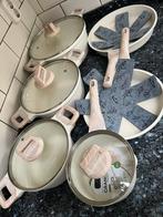 Keukengerei pannen sets, Huis en Inrichting, Keuken | Potten en Pannen, Ophalen of Verzenden, Zo goed als nieuw, Rvs, Pannenset