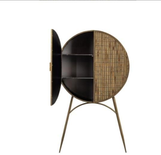 Rotan loots5 lootsvijf  Riet  rondt buffetkast modern, Huis en Inrichting, Kasten | Wandmeubels, Zo goed als nieuw, 150 tot 200 cm
