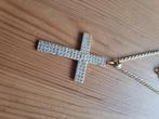 gouden hanger kruis, Ophalen, Zo goed als nieuw, Kruis of Symbool, Goud