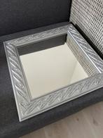 Spiegel 55x55 cm met zilverkleurige lijst, Huis en Inrichting, Woonaccessoires | Spiegels, Ophalen, Vierkant, Zo goed als nieuw