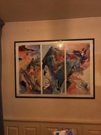 Abstract Schilderij - Triptiek, Antiek en Kunst, Ophalen