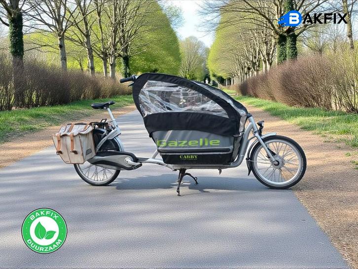 🌞After summer SALE🌞 Gazelle Cabby Bakfiets, Fietsen en Brommers, Fietsen | Bakfietsen, Gebruikt, Gazelle, 2 kinderen, Huif, Ophalen of Verzenden