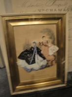 franse  modeschaduwdoos mode prent victoriaans diorama mod, Antiek en Kunst, Curiosa en Brocante, Ophalen of Verzenden